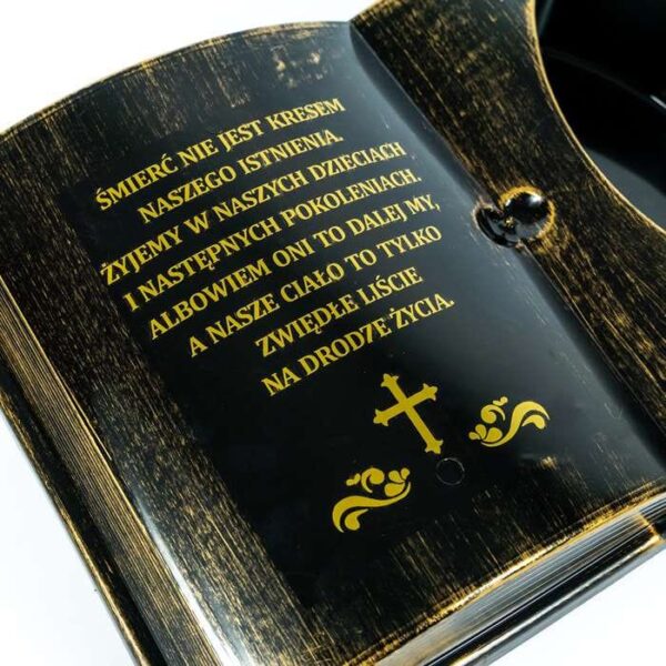 Księga Nagrobna z Podpórką ŚMIERĆ czarno-złoty - 5 sztuk
