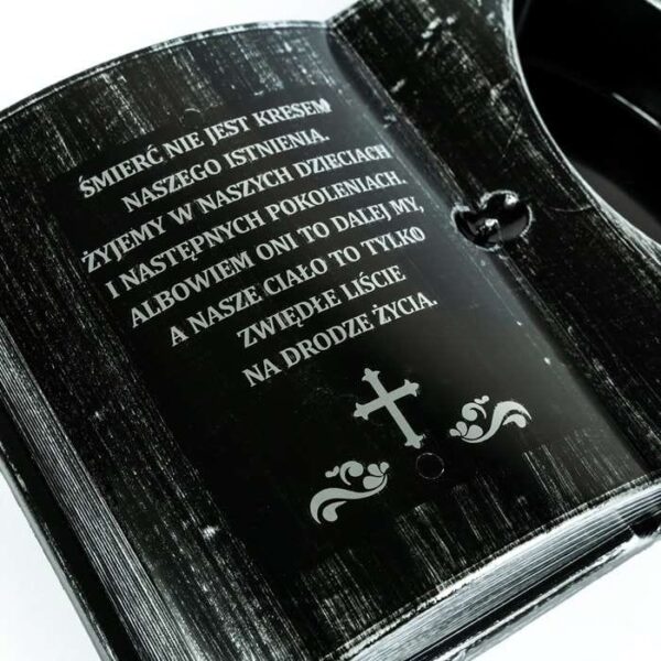 Księga Nagrobna z Podpórką ŚMIERĆ czarno-srebrny - 5 sztuk