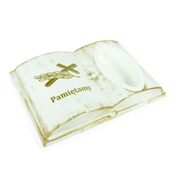 Alternative view of Księga Nagrobna z Podpórką PAMIĘTAMY biało-złoty - 5 sztuk