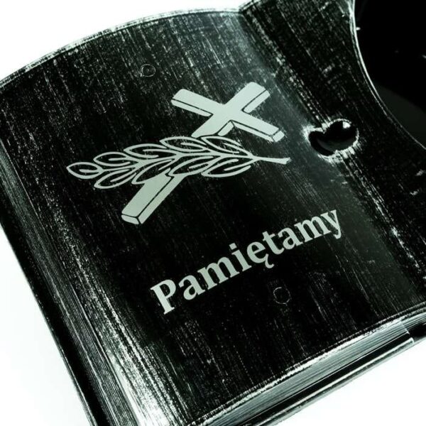 Księga Nagrobna z Podpórką PAMIĘTAMY czarno-srebrny - 5 sztuk