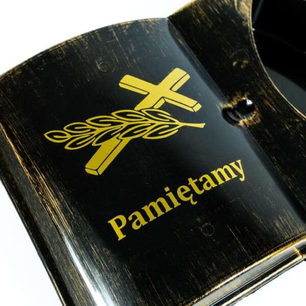 Księga Nagrobna z Podpórką PAMIĘTAMY czarno-złoty 5 - sztuk