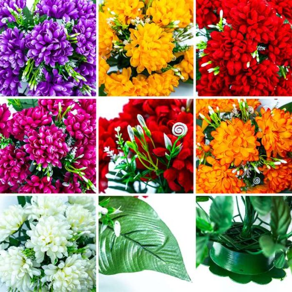 Bukiet Chryzantem | Pakiet 12 szt. 6 kolorów