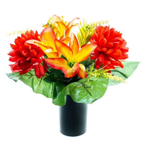 Wazon chryzantema z lilią