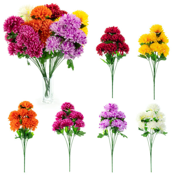 Bukiet chryzanetm 7 kwiatów | średnica 10 cm | Pakiet mix 24 szt. lub 96 szt.